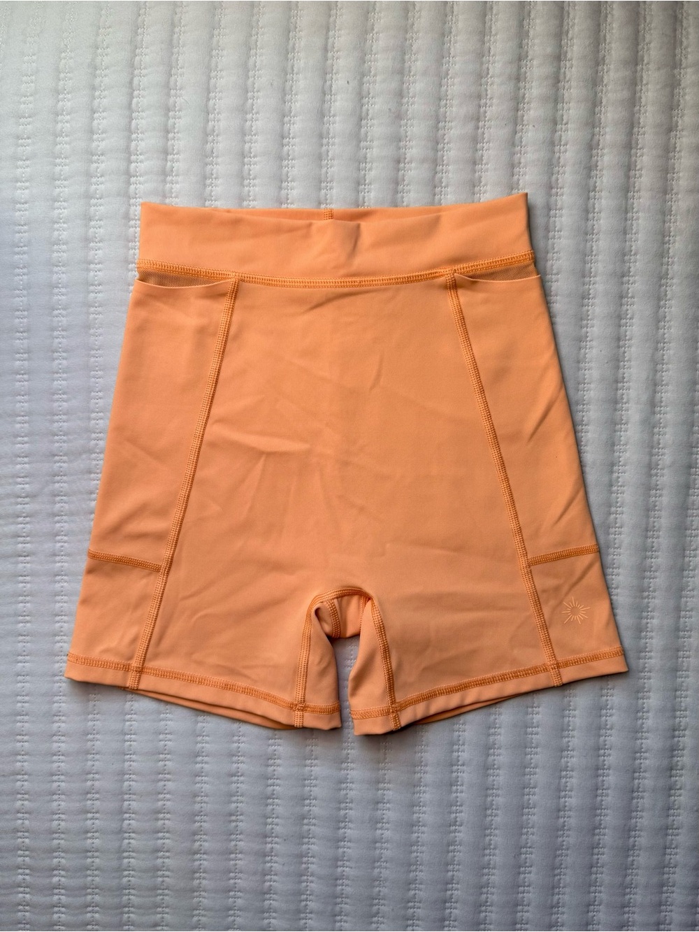 Aerie Offline High Rise Pastel Orange 4” Inseam Biker Shorts - XS
